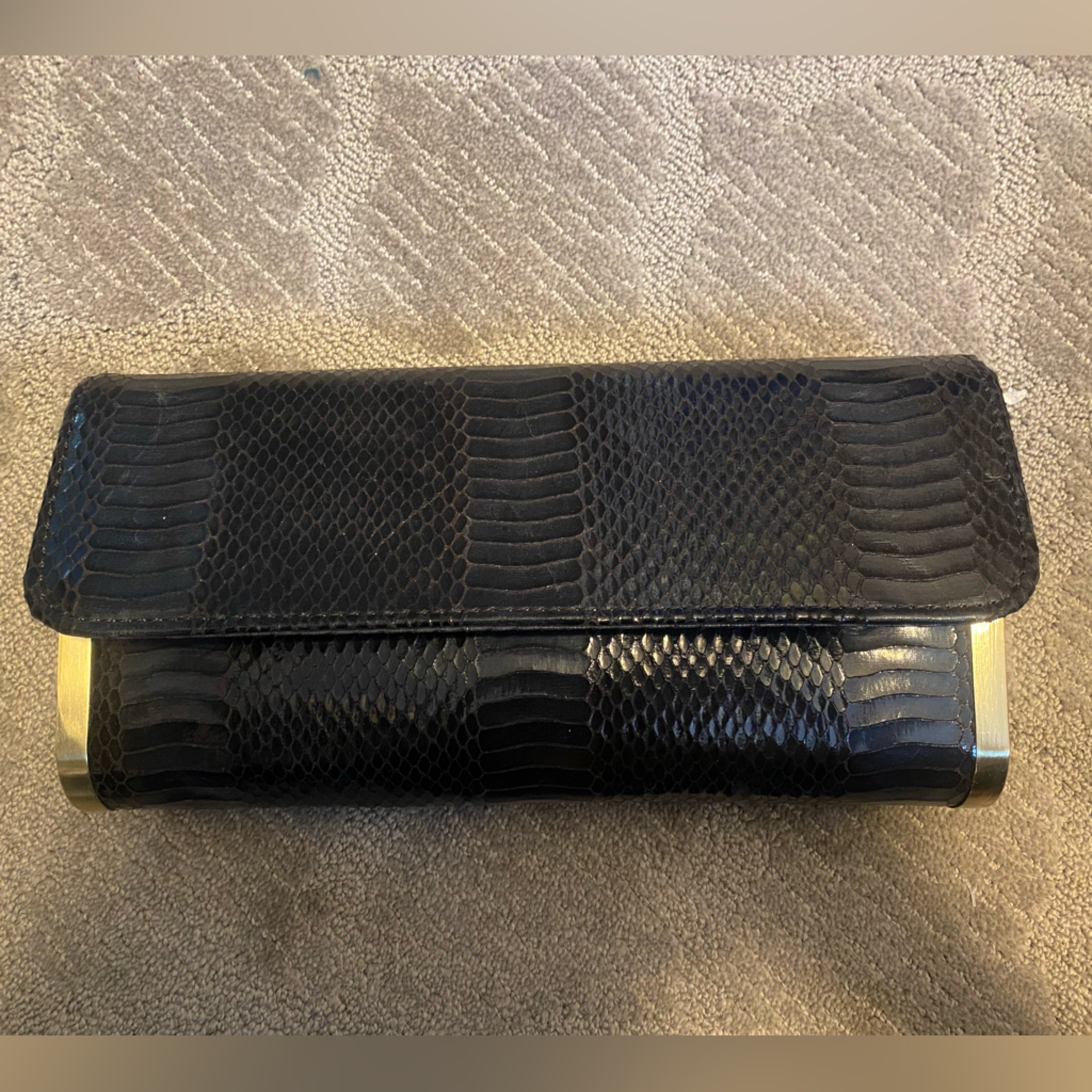 Snakeskin Print Clutch/Crossbody Nwt
